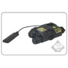AN/PEQ15 Upgrade Version V2 - bílá LED svítilna + zelený laser s IR krytkami + IR přísvit, černý