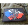 3D gumová nášivka ČESKÝ ĽAV A VLAJKA - Farebná