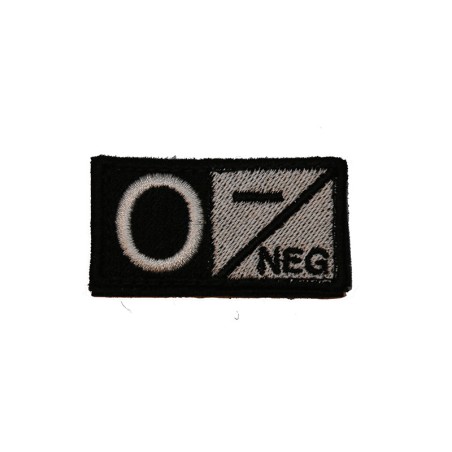 ID. Blood Velcro 0 NEG - BLACK/WHITE