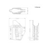 Opaskové plastové pouzdro - holster pro Glock se svítilnou, krátké, pískové
