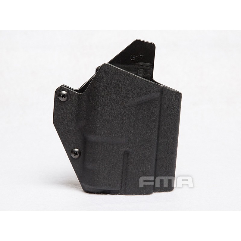 Opaskové plastové pouzdro - holster pro Glock se svítilnou, krátké, černé