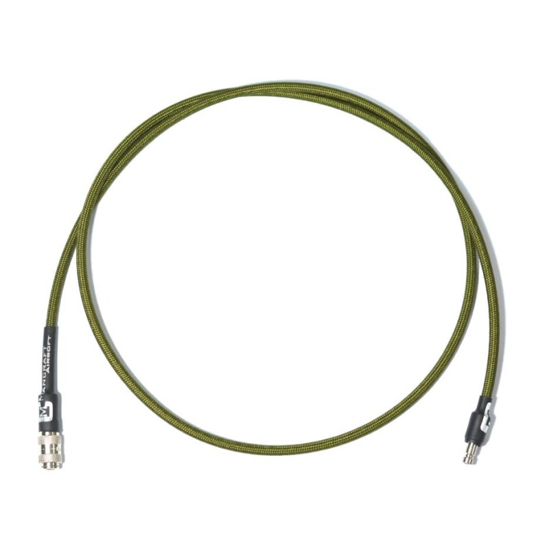 MANCRAFT HPA Hose MICRO DUAL QD 4 mm with Braid (106 cm) - Green