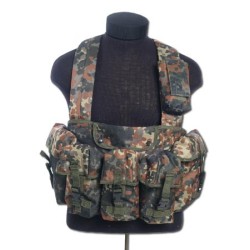 Vesta taktická CHEST RIGG 6 kapes FLECKTARN