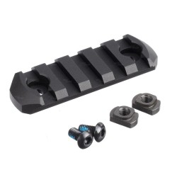 Action Army kovová RIS lišta pre M-LOK, 5 slots / 60 mm - Čierna