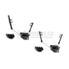 Rail adapter set na helmu pro headset COM 1 / 2, černý