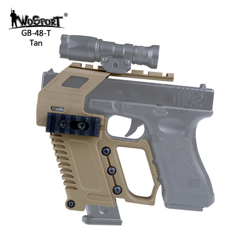 WoSporT GB-48 Rail Conversion Kit for G-Series Pistols (Tan) | ANAREUS