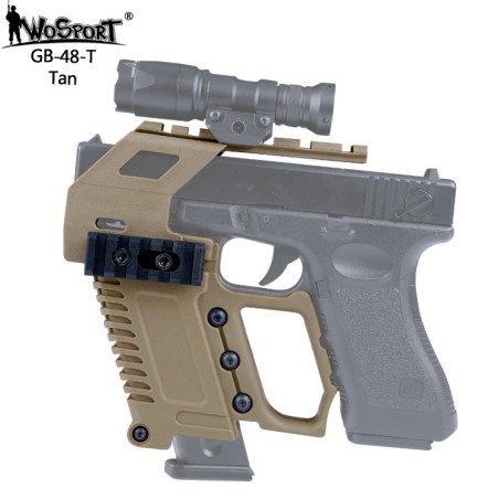 WoSporT GB-48 Rail Conversion Kit for G-Series Pistols (Tan) | ANAREUS