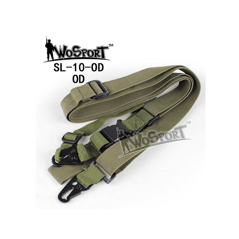 WoSporT Tactical 3-Point Sling – Green | ANAREUS