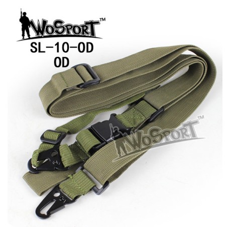 WoSporT Tactical 3-Point Sling – Green | ANAREUS