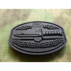 3D gumová nášivka SPAEHER KA-BAR Patch - Černá