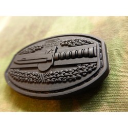 3D gumová nášivka SPAEHER KA-BAR Patch - Černá