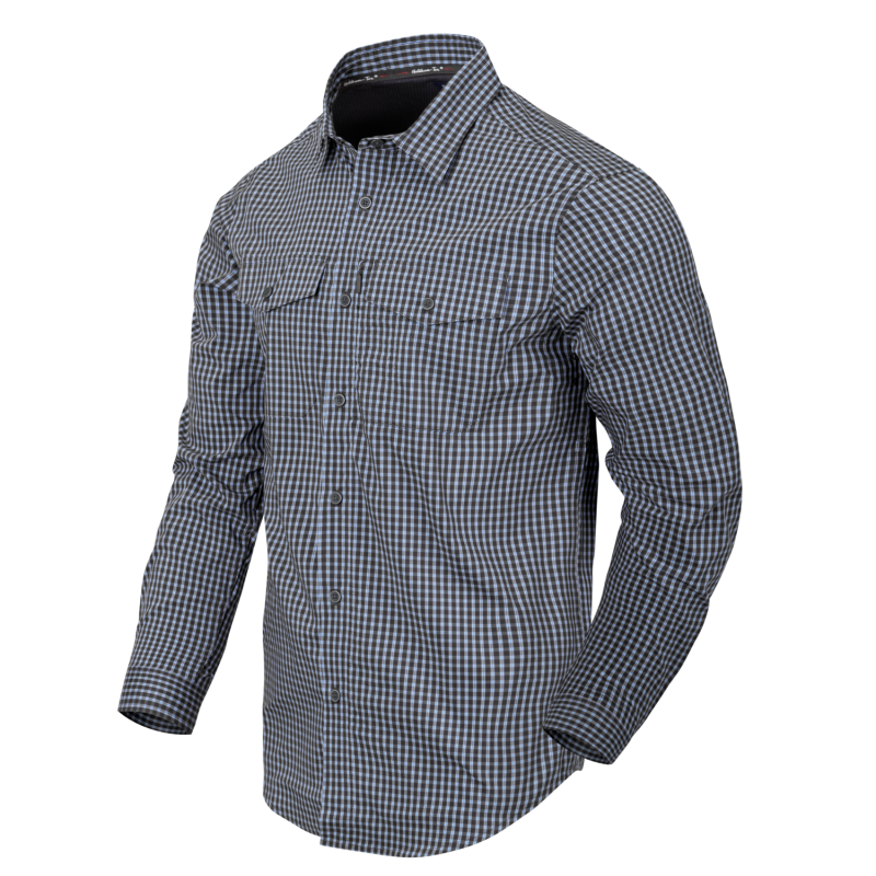Košile COVERT dlouhý rukáv - Phantom Grey Checkered
