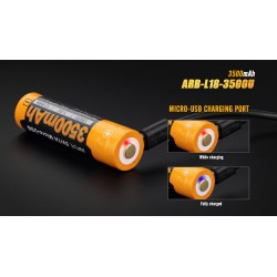 Dobíjecí USB baterie Fenix 18650 3500 mAh (Li-ion)
