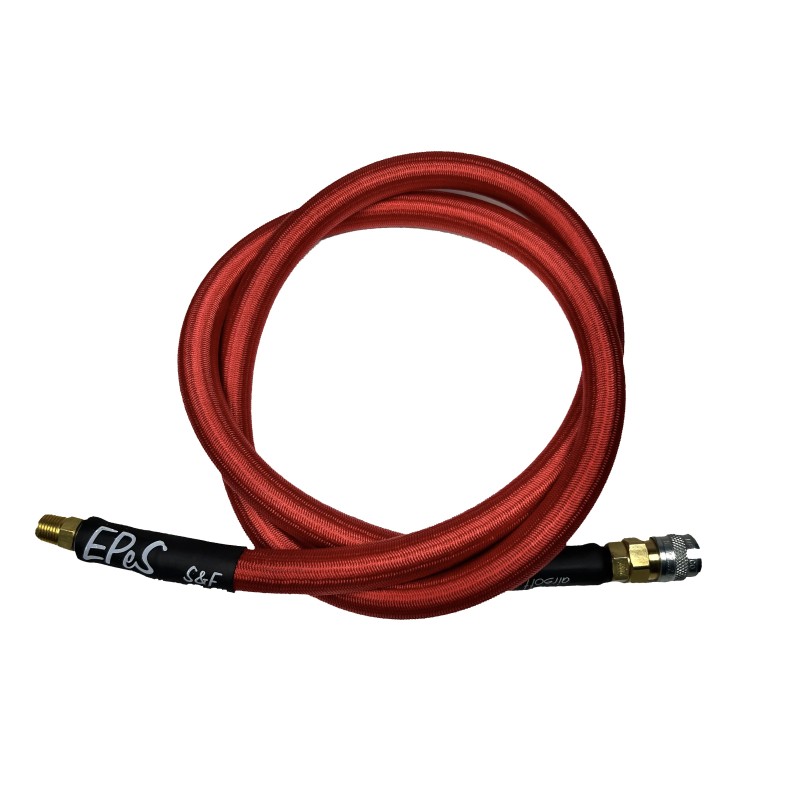 Hadice HPA Mk.II - QD samice + 1/8NPT - 100cm s opletem - červená