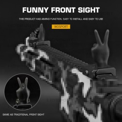WoSporT FUNNY Plastic Sight Set (2 Pairs) – Black | ANAREUS