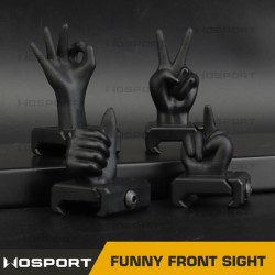 WoSporT FUNNY Plastic Sight Set (2 Pairs) – Black | ANAREUS