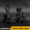 WoSporT set plastových mieridiel FUNNY (2 páry) – Čierna | ANAREUS