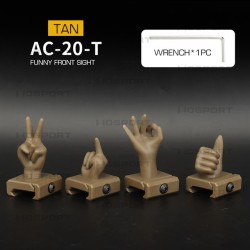 WoSporT FUNNY Plastic Sight Set (2 Pairs) – Tan | ANAREUS