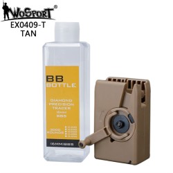 WoSporT LEVER BOTTLE Speedloader, 500 + 2500 BBs – Tan | ANAREUS