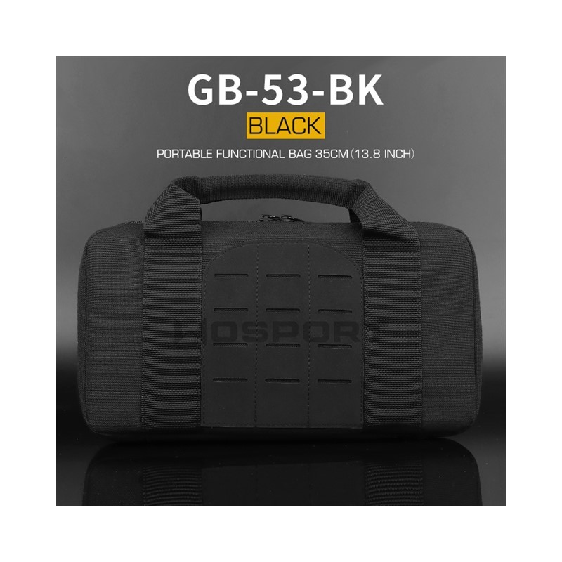 WoSporT LASER MOLLE taška na pištoľ 35 × 18 × 6 cm – Čierna | ANAREUS