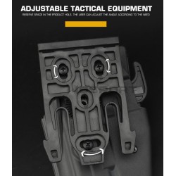 WST Quick Locking System Kit for QLS Holsters – Black