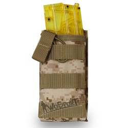 WST MOLLE Open Single M4 / AR15 Magazine Pouch – Tan