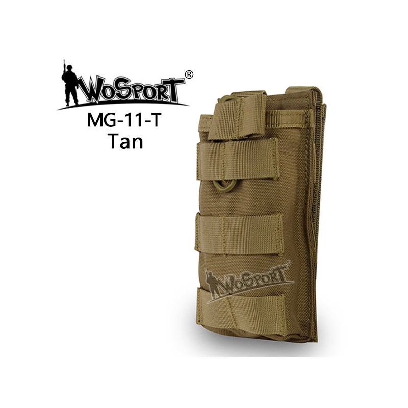 WST MOLLE Open Single M4 / AR15 Magazine Pouch – Tan