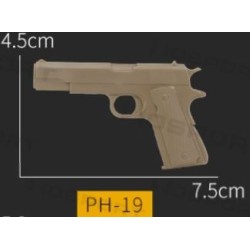 WST 3D gumová nášivka pistole 1911 Patch – Černá