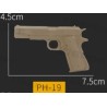 WST 3D gumová nášivka pistole 1911 Patch – Černá