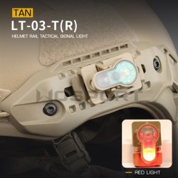 WST ARC Helmet Rail Position Light (Red LED) – Tan