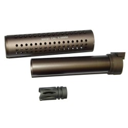 Rychloupínací tlumič 175 x 38 mm - černý