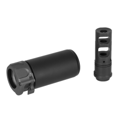 Tlumič QD WARDEN BLAST (-14mm levotočivý) - Černý (FULL MARKING)