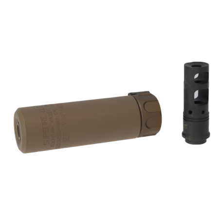 Tlumič QD Mini SOCOM556 (-14mm levotočivý) - FDE (FULL MARKING)