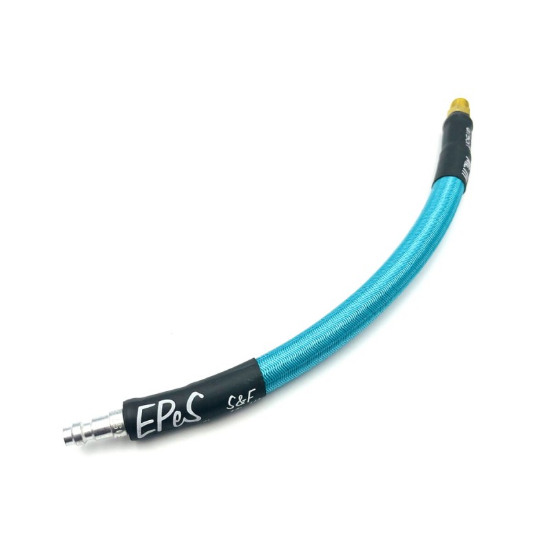 IGL Hadice HPA - QD samec + 1/8NPT - 20cm s opletem - modrá