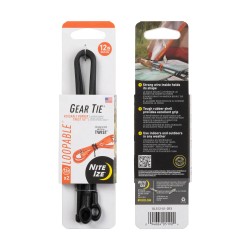 Vázací drát s okem Gear Tie Loopable, černý - délka 12"