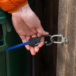Gumicuk s uzamykací karabinou Nite Ize Slide Lock Carabiner Bunge - modrý