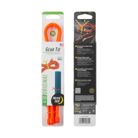 Vázací drát Gear Tie (2ks),oranžový - délka 18"