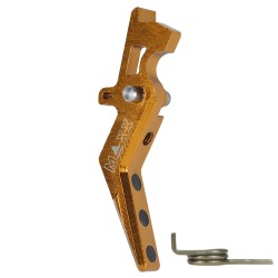 Hliníková CNC SPEED spoušť pro M4/M16 - TYPE A, žlutá