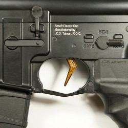 Hliníková CNC SPEED spoušť pro M4/M16 - TYPE A, žlutá