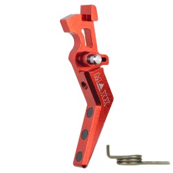 Hliníková CNC SPEED spoušť pro M4/M16 - TYPE A, červená