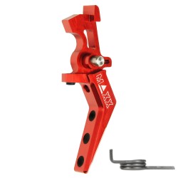 Hliníková CNC Advanced spoušť pro M4/M16 - TYPE A, červená