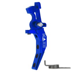 Hliníková CNC Advanced spoušť pro M4/M16 - TYPE C, modrá