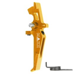 Hliníková CNC Advanced spoušť pro M4/M16 - TYPE E, žlutá