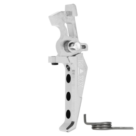Hliníková CNC Advanced spoušť pro M4/M16 - TYPE E, stříbrná