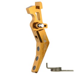 Hliníková CNC SPEED spoušť pro M4/M16 - TYPE B, žlutá