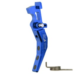 Hliníková CNC SPEED spoušť pro M4/M16 - TYPE C, modrá