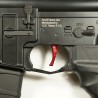 Hliníková CNC SPEED spoušť pro M4/M16 - TYPE D, červená