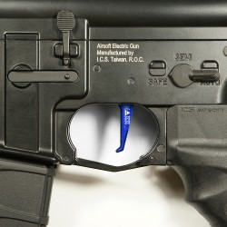 Hliníková CNC SPEED spoušť pro M4/M16 - TYPE E, modrá