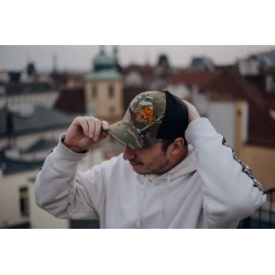 Retro Trucker Kšiltovka ANAREUS Spider logo oranžové - Multicam®