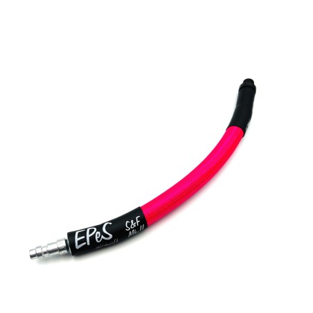 IGL Hadice HPA - QD samec + 1/8NPT - 20cm s opletem -  růžový zvýrazňovač